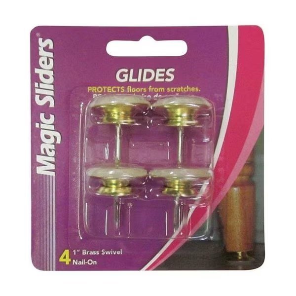 Magic Sliders 5005779 1 x 1 in. Steel Slide Glides - 4 per Pack, Magic Sliders, Mfr#: 5005779
